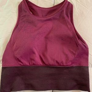 Lululemon tye dye maroon sports bra size 2